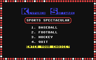 Sports Spectacular - Commodore 64 game