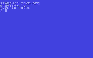 Starship Take-Off - Commodore 64 game