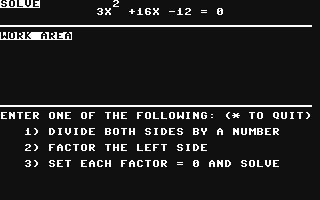 Success with Math - Quadratic Equations