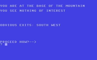 Thunder Mountain Passage - Commodore 64 game