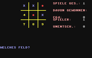 Tic-Tac-Toe - Commodore 64 game