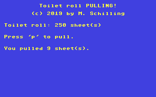 Toilet Roll Pulling