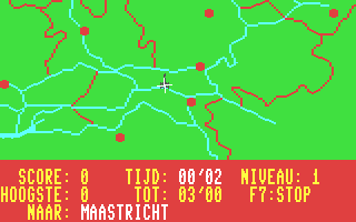 Topografie Nederland - Commodore 64 game