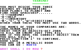 Transmat - Commodore 64 game