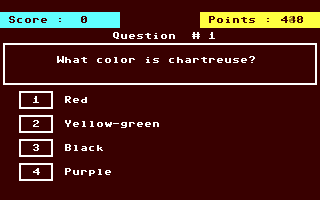 Trivia! v2.0 - Commodore 64 game