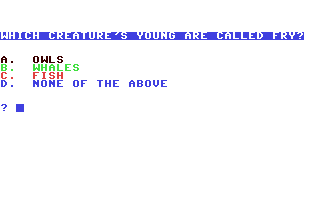 Trivia - Commodore 64 game