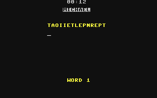 Unscramble - Commodore 64 game