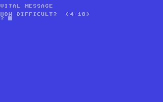 vital Message, The - Commodore 64 game