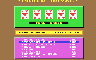 video Card Arcade - Commodore 64 game