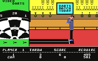 video Darts - Commodore 64 game