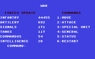 War! - Commodore 64 game