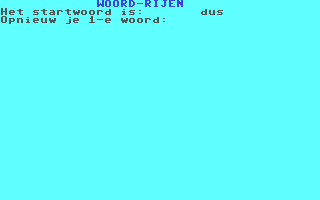Woord-Rijen - Commodore 64 game