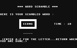 Word Scramble