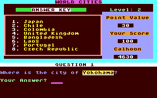 World Cities - Commodore 64 game