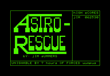 Astro-Rescue by Jim Summers